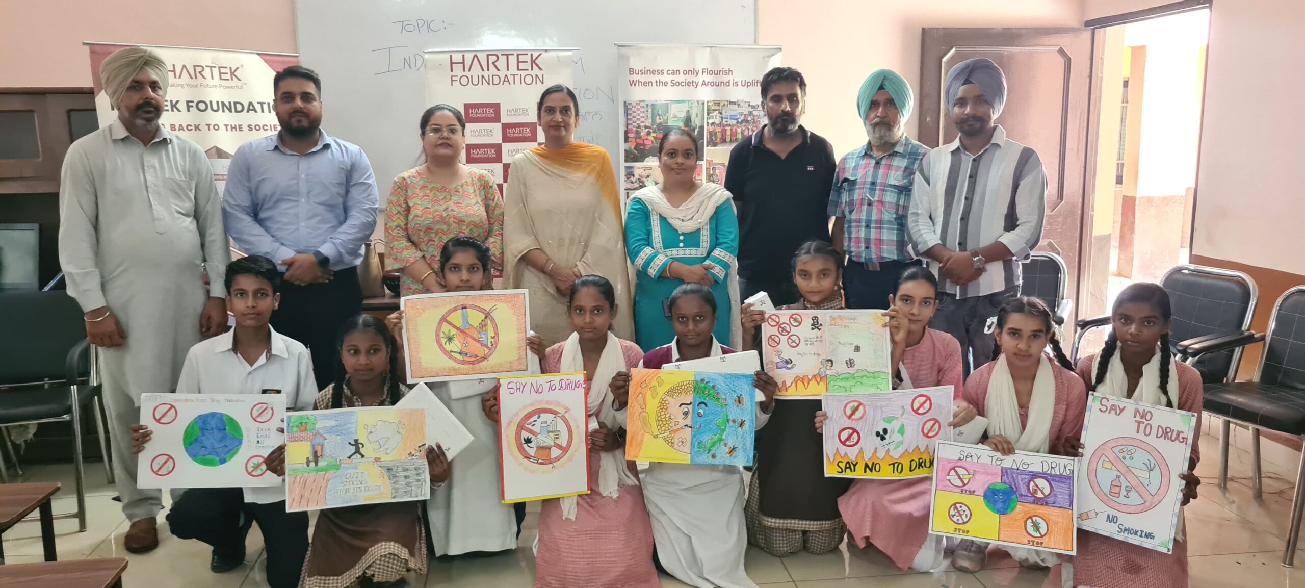 Painting a Drug free India,celebrating freedom through activity